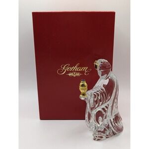 Gorham Crystal Gold Nativity King Balthazar Wisemen Figurine Germany 5"
